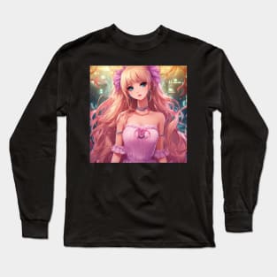 nasty pink of anime girl Long Sleeve T-Shirt